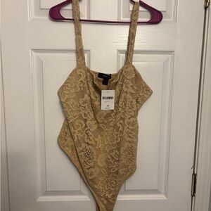 Forever 21 Cream Lace Top